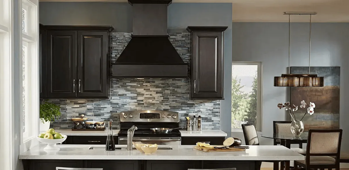 Kitchen cabinet painting and refinishing in a modern kitchen in Lakewood, CO